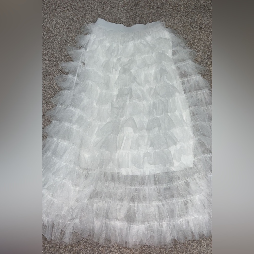 White tulle skirt
